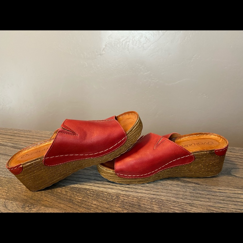 Red Overland Sandals size 38 (8 U.S.)